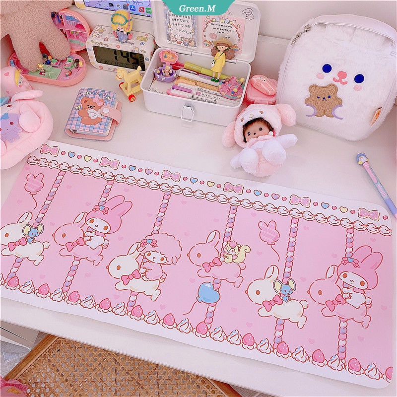 Miếng Lót Chuột 30*66cm Họa Tiết Hoạt Hình Cinnamonroll My Melody Dễ Thương Chống Trượt Tiện Dụng