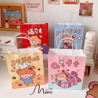 [Mã LIFE5510K giảm 10K đơn 20K] Túi đựng quà giấy cô gái má hồng size 19*21cm