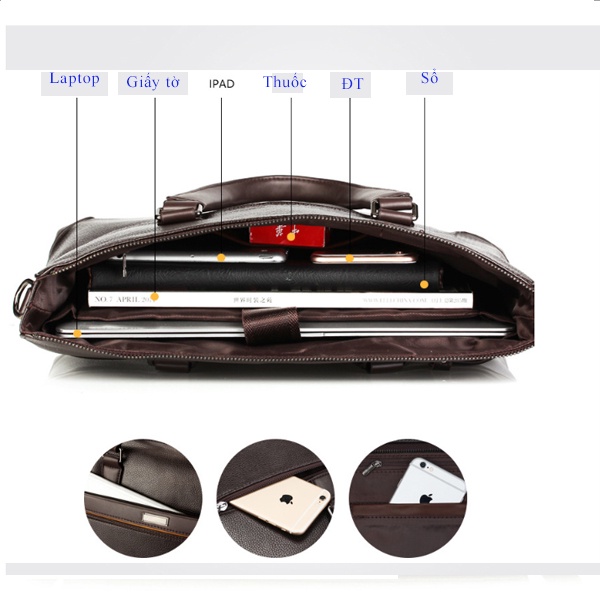 TÚI XÁCH NAM RETRO LEINASEN CAO CẤP, PHONG CÁCH - THỜI THƯỢNG - ĐẲNG CẤP