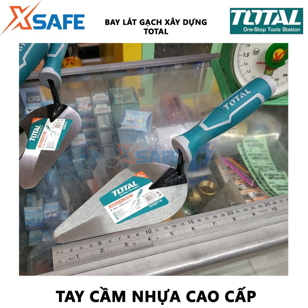 Bay lát gạch TOTAL Bay lát gạch xây dựng kích thước 6-8&quot;/160-200mm, tay cầm nhựa độ nhám vừa đủ, chắc tay - Chính hãng