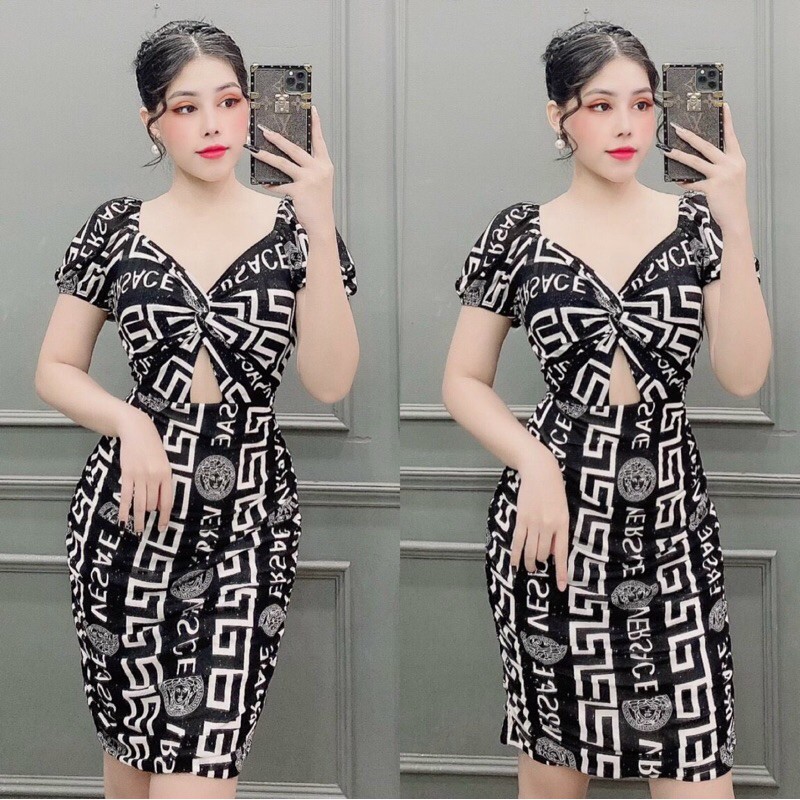 ĐẦM BODY CHỮ CHÉO NGỰC