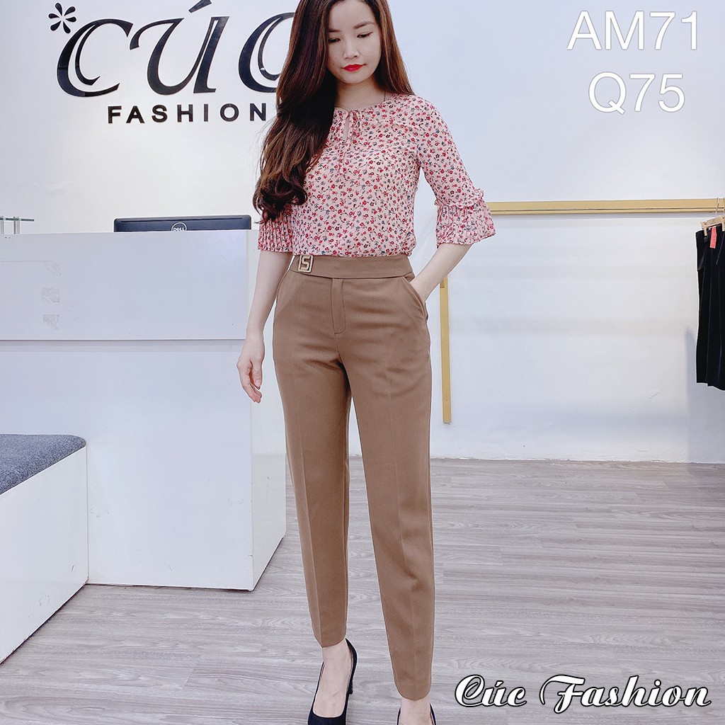 [ Mã FADIRECT20 giảm 20K đơn 150K] Quần bagy nữ công sở cao cấp Cúc Fashion Q43 Q75 quần baggy móc S nhê