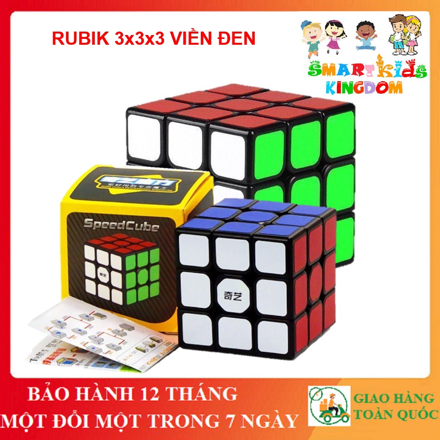 Rubik 3x3x3 Viền Đen - QY Speed Cube - Rubik 3x3 Siêu Trơn, Siêu Mượt (Mã RB012)