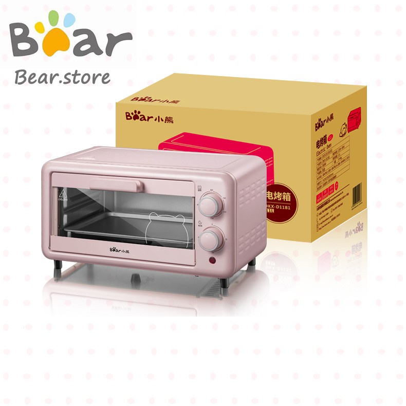 Lò Nướng Mini BEAR D11B1 Màu Hồng 11L, Lò nướng đa năng phù hợp với gia đình nhỏ - Công suất 800W -BH 12 THÁNG