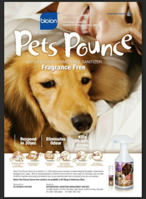 Pets Pounce- xịt khử mùi+diệt vi khuẩn+ trị nấm da mẫn ngứa cho thú cưng. Pet713 #Pet713