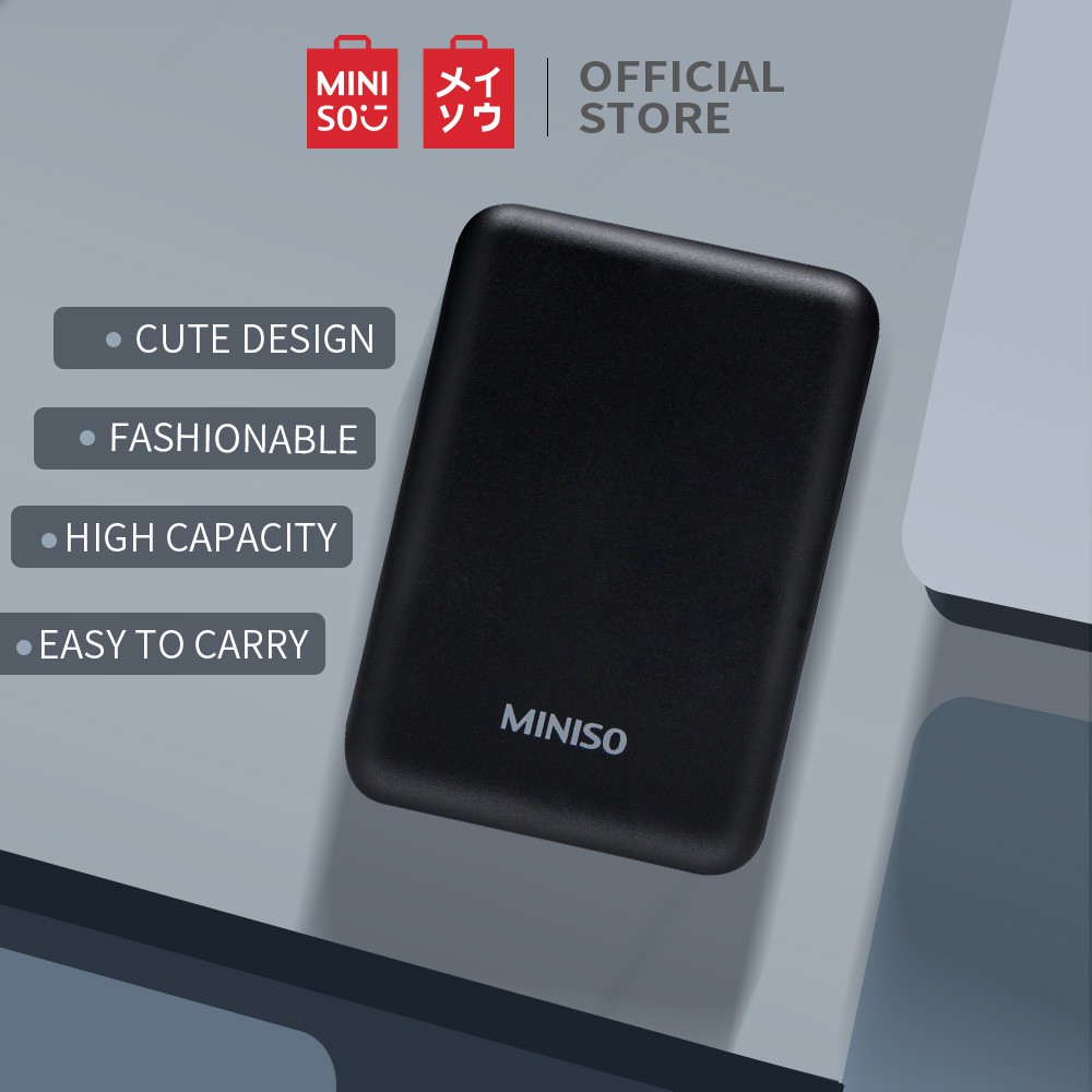 Pin sạc dự phòng nhỏ gọn Miniso 10000mAh (Nhiều màu) - Hàng chính hãng