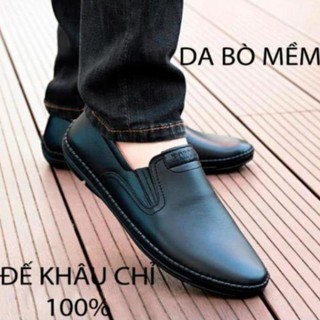 (Foo1) [siêu phẩm] Giầy Lười Nam Da Bò Thật - Bảo hành 12 tháng  < size từ 37-43>