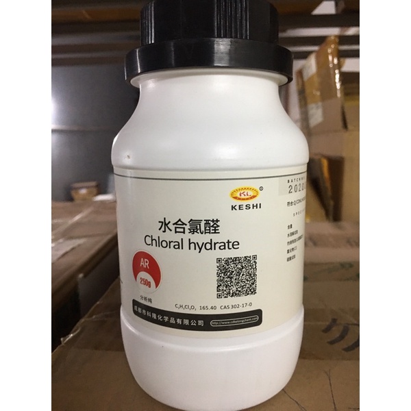 Hoá chất Chloral hydrate; CAS Number: 302-17-0 chai 250g