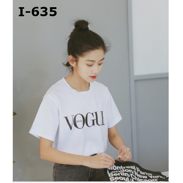 Áo Thun Nữ In Chữ VOGUE đơn giản - I635