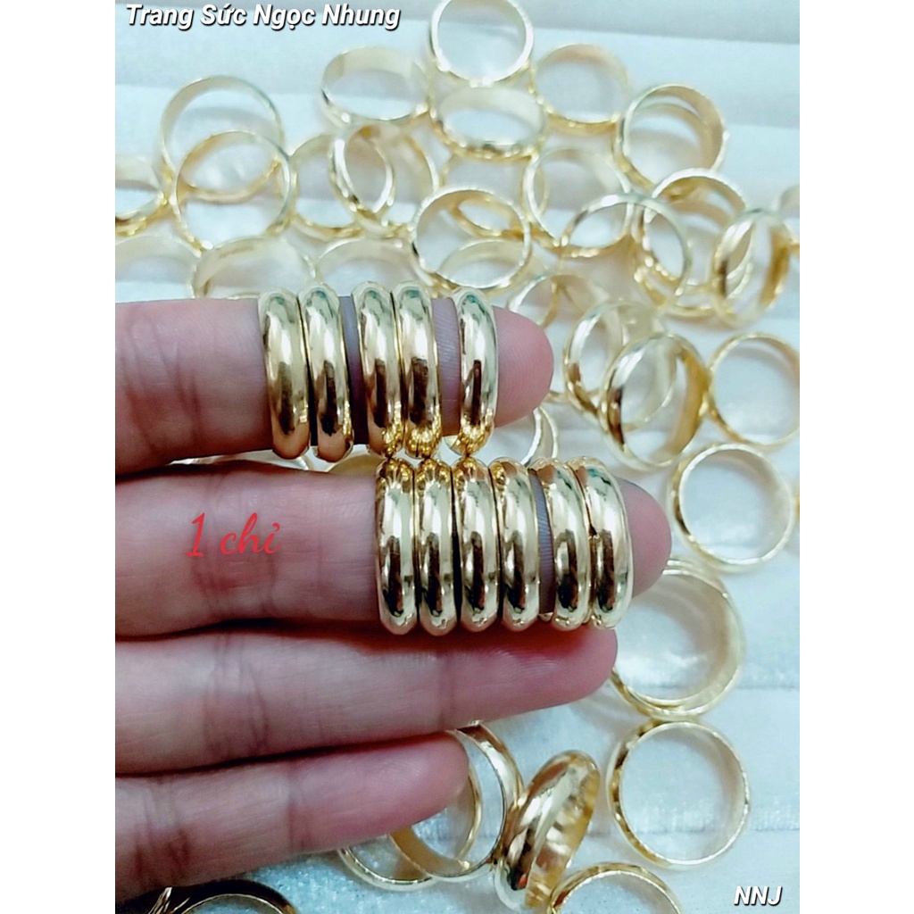 Nhẫn đồng thau tròn trơn-NM10