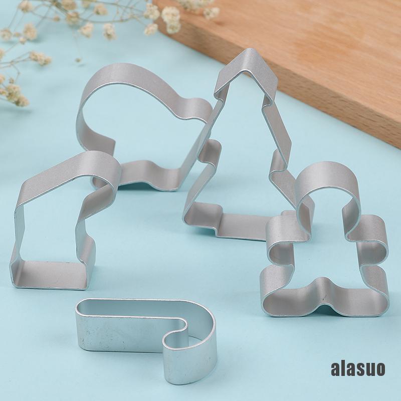 5 Khuôn cắt bánh quy bằng nhôm tạo hình phong cách giáng sinh