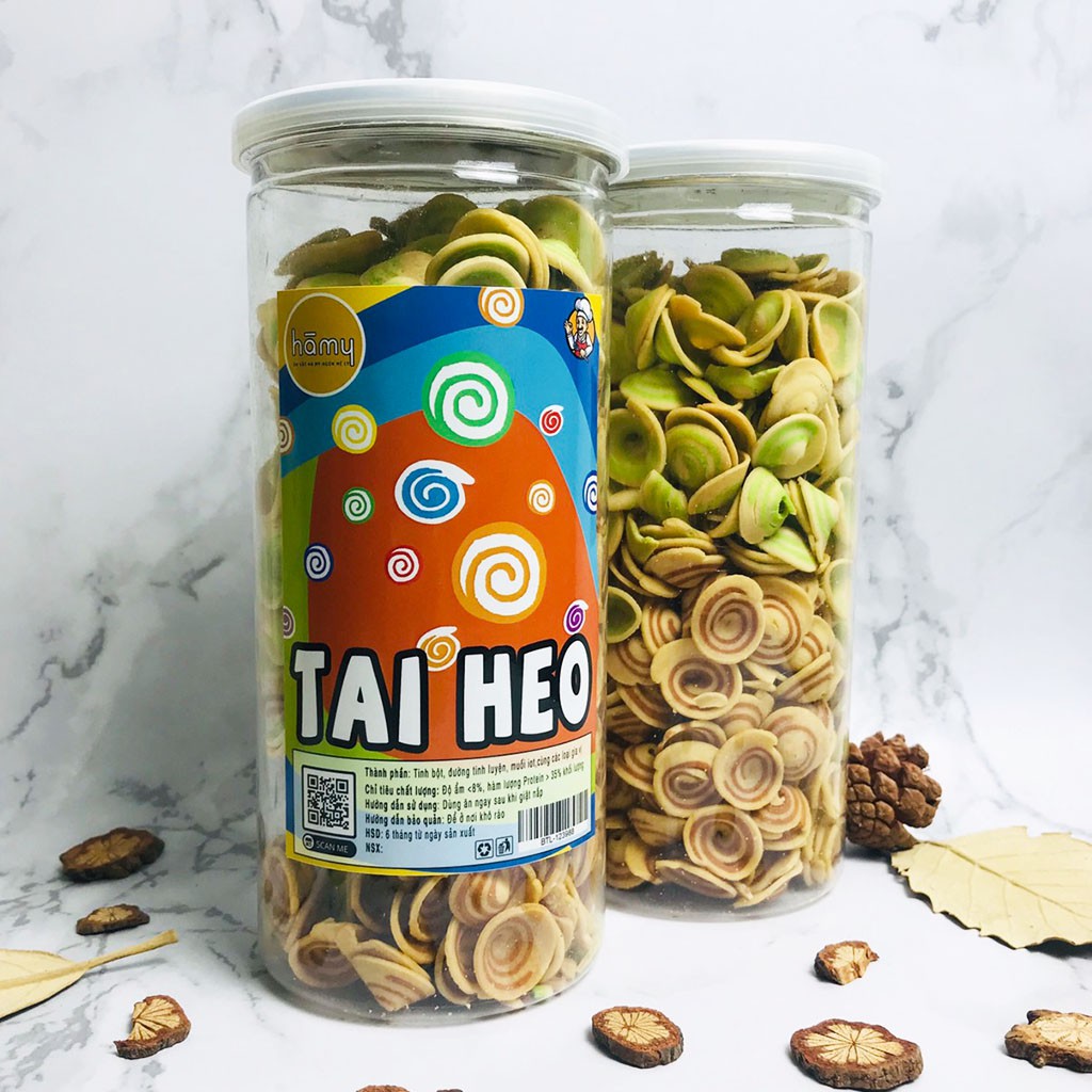 Bánh tai heo mix hai vị trà xanh và socola hũ 330g đồ ăn vặt Hà My | BigBuy360 - bigbuy360.vn