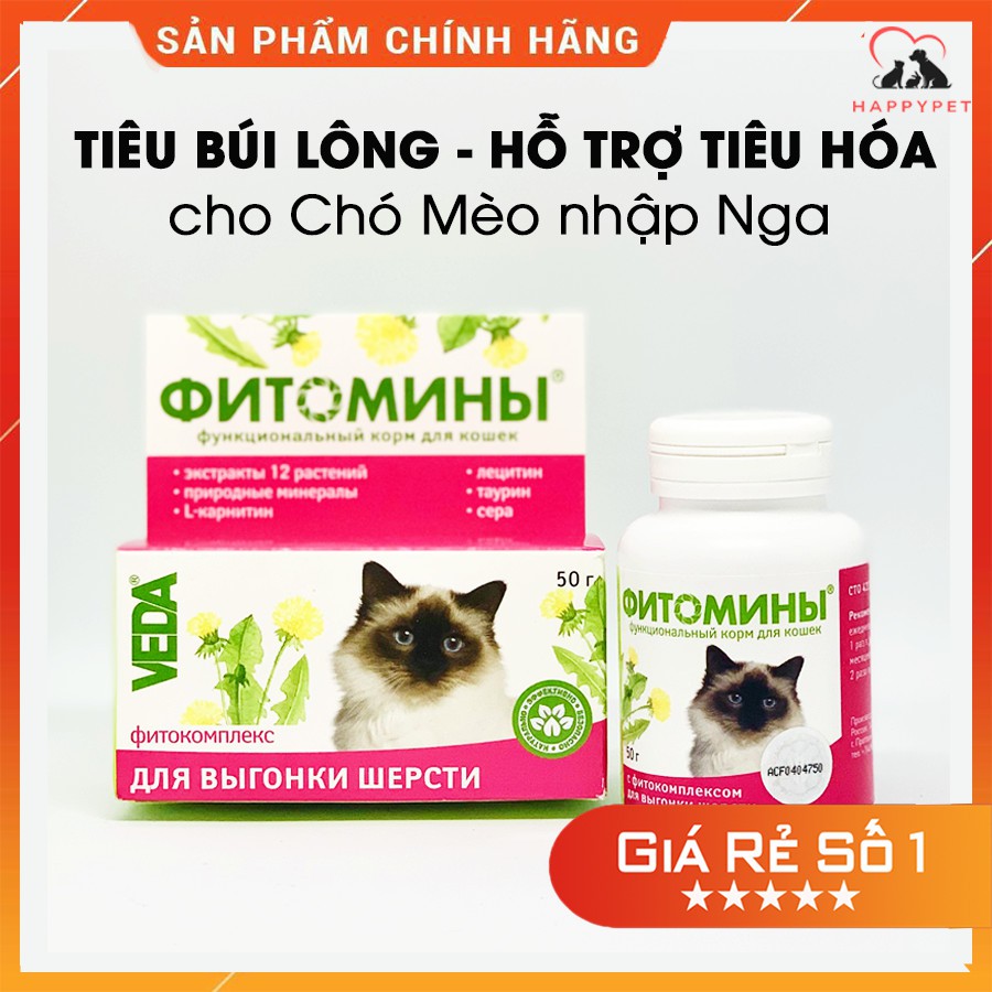 VEDA giúp tiêu búi lông, ổn định tiêu hoá cho mèo nhập Nga