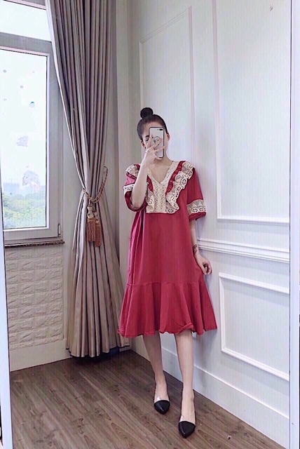 ( Ảnh thật + Video ) Váy suông cotton đuôi cá đáp ren | BigBuy360 - bigbuy360.vn