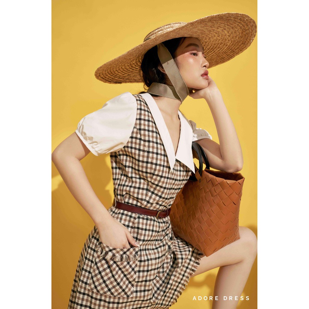 Jumpsuit karo phối sơ mi trắng 1JS1005 ADORE DRESS | BigBuy360 - bigbuy360.vn