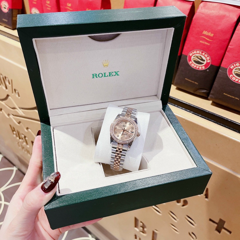 Đồng hồ  ROLEX NGỌC TRINH, đồng hồ đeo tay nữ authentic full box cao cấp, phiên bản màu giới hạn, máy cơ tự động auto