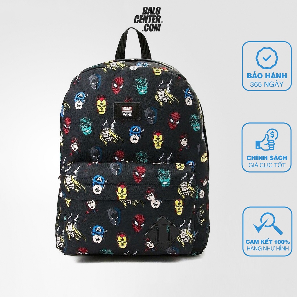 Balo Nam Nữ Thời Trang Đi Học Đi Chơi Van x Marvel Old Skool II chất liệu 100% polyester, chống thấm tốt - Balocenter