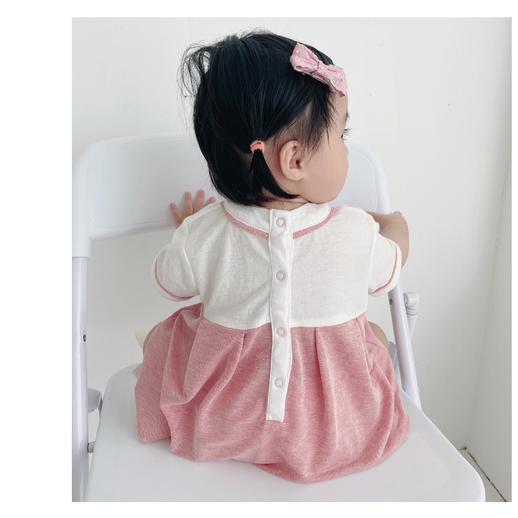 Body Hanbok Bé Gái Họa Tiết Thêu Hoa Đào | Hàng Quảng Châu Cao Cấp