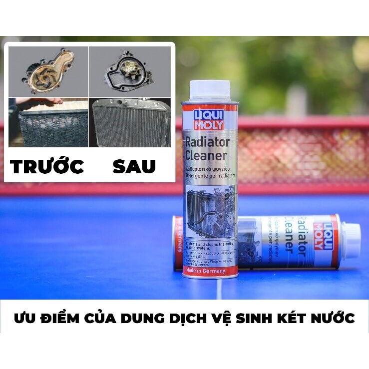 COMBO VỆ SINH KÉT NƯỚC LIQUI MOLY 1804 300ML VÀ NƯỚC LÀM MÁT ĐỎ 6924 PHA SẴN 1 LÍT