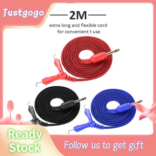 Justgogo 2m Tattoo Power Clip Silicone Dây Tattoo Máy Tattoo Hook Line