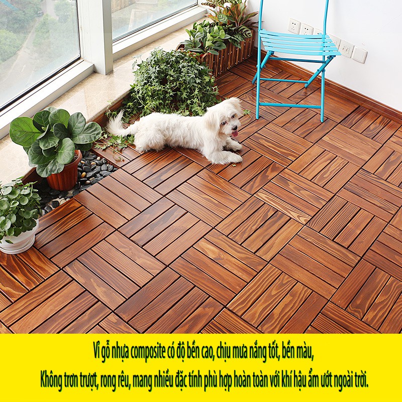 👌💖SALE SỐC 👌💖Combo 10 Vỉ Nhựa Lót Sàn 4 nan - Sàn gỗ tự nhiên vỉ nhựa tự nhiên vỉ nhựa ngoài trời kích thước 30x30 cm