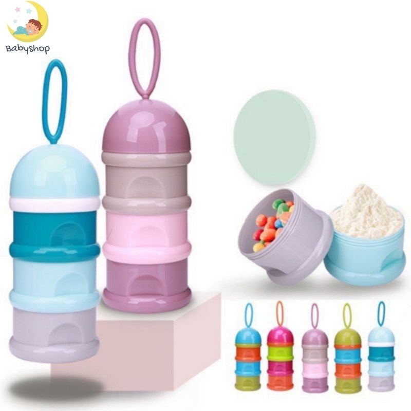 Hộp đựng sữa bột cho bé, chia sữa đựng sữa chia đồ 3 ngăn ăn cho bé đi du lịch đi chơi tiện dụng cao cấp