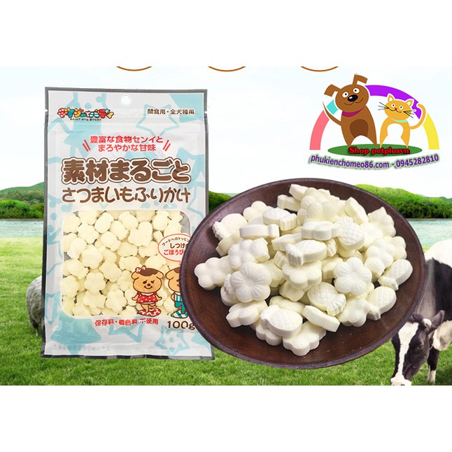 Kẹo sữa dê bổ sung canxi cho cún tập gặm