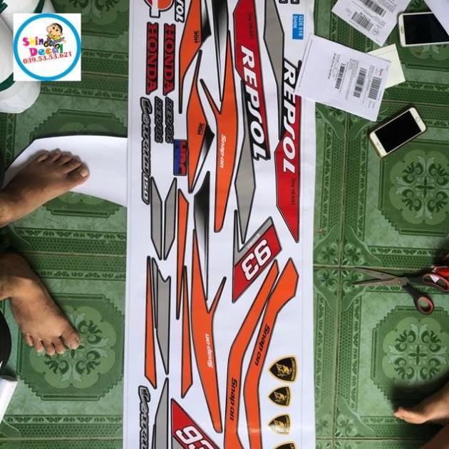 Tem rời repsol vario 2018 dán xe đen