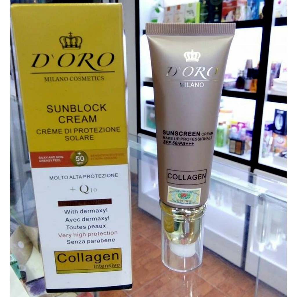 Kem chống nắng cao cấp Doro Collagen Q10 nhập khẩu chính hãng Italia  SPF 50/PA+++ 50ml | BigBuy360 - bigbuy360.vn