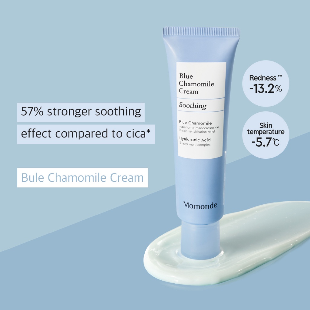 Mamonde Blue Chamomile Kem Hoa Cúc Xanh Lam / Blue Azulence Cloud Toner Nước Hoa Hồng Đám Mây Dịu Nhẹ - Sản Phẩm Cần Thiết Cho Khuôn Mặt Xmask Nhạy Cảm