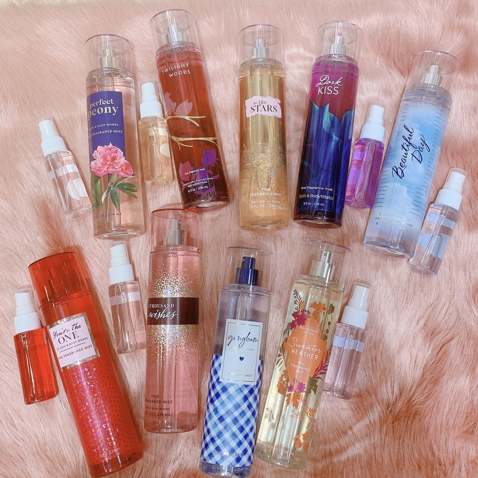 Xịt Thơm Body Mist Bath &amp; Body Works Đủ Mùi (10ml)