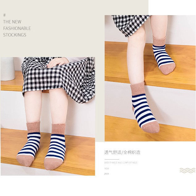 SET 5 đôi TẤT cotton Bé trai Bé gái 0-12 tuổi