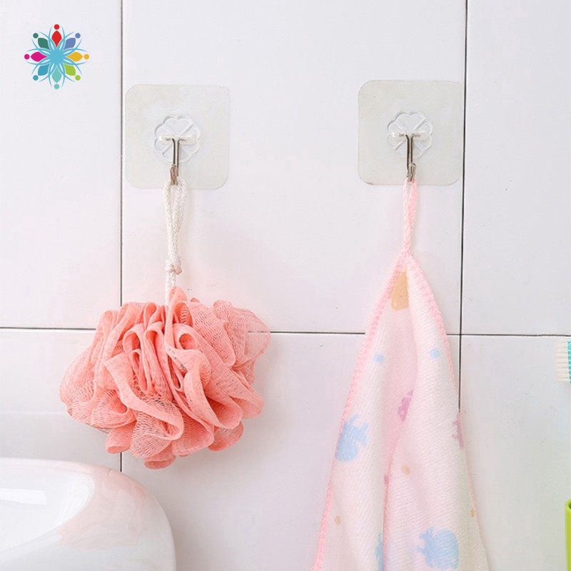 Bộ 4 Móc Treo Đồ Dán Tường Trong Suốt