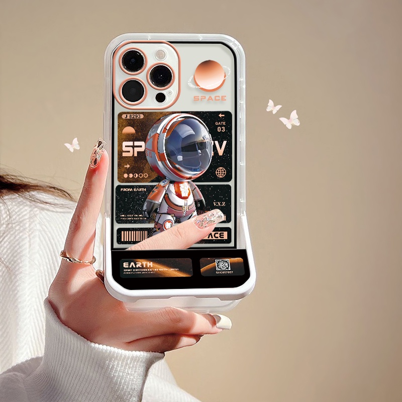 Ốp Điện Thoại TPU Trong Suốt Họa Tiết Phi Hành Gia Cho IPhone 11 13 12 Pro Max X XR XS 8 7 Plus 6 6S 7 SE 2020