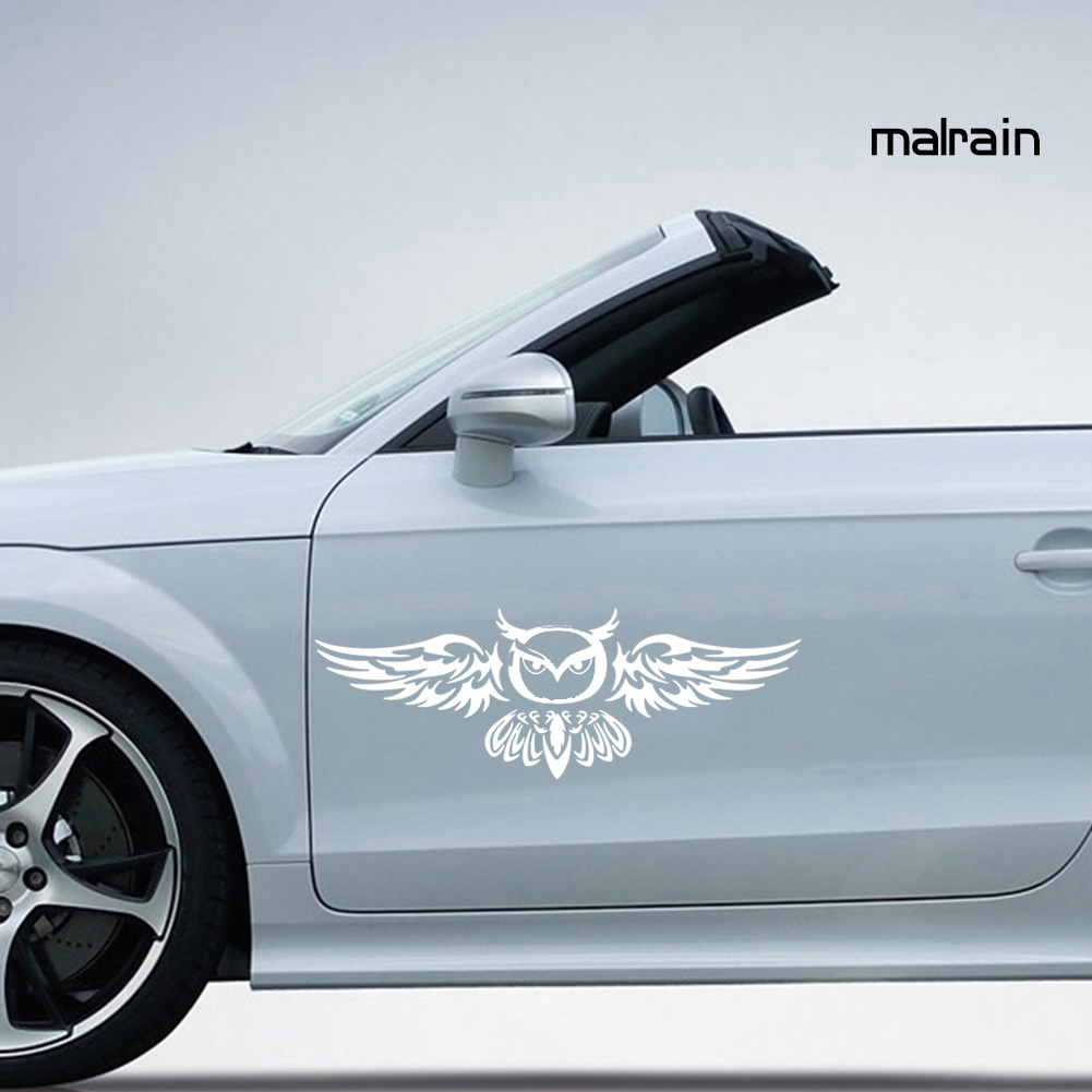 Đề Can Dán Trang Trí Cửa Sau Xe Hơi Họa Tiết Cú Mèo Chống Thấm Nước S095