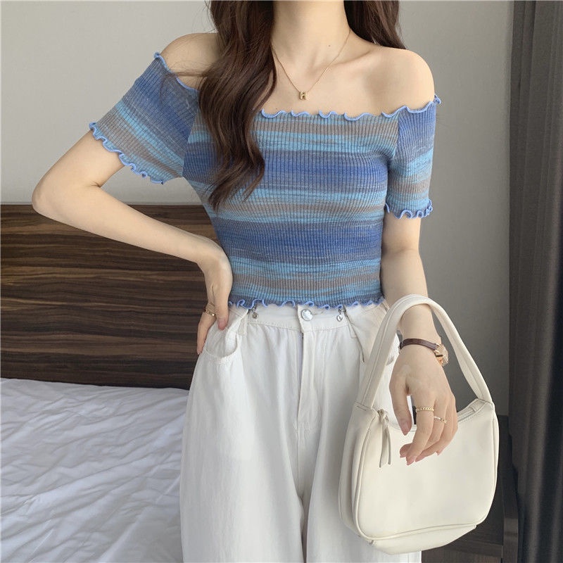 Áo len dệt kim mùa hè dáng croptop phong cách Hàn quốc cực xinh AL11 | BigBuy360 - bigbuy360.vn