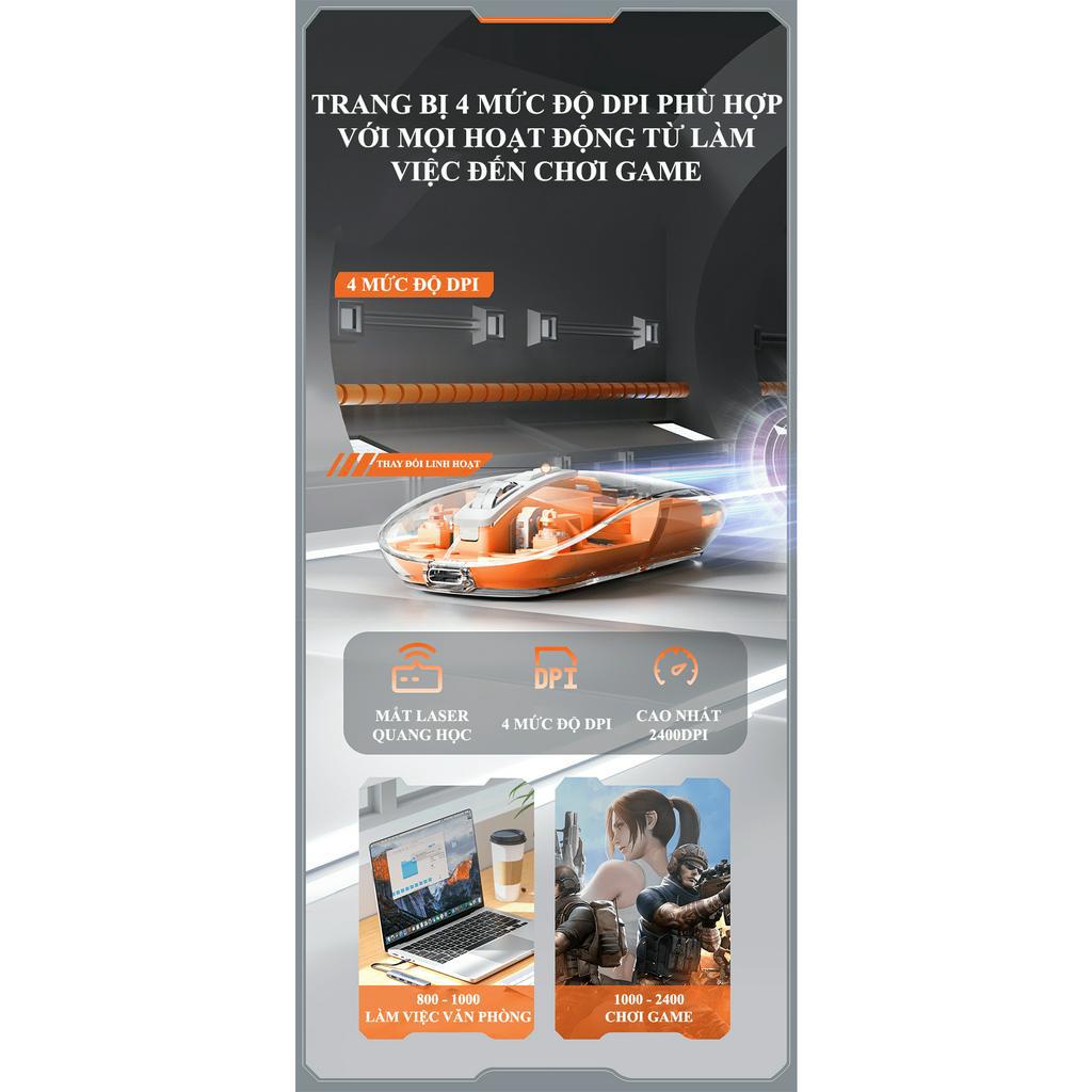 Chuột Không Dây FMOUSE M133 Kết Nối Bluetooth và USB 2.4G