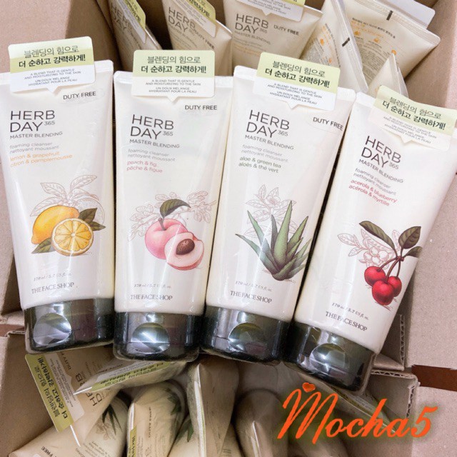 Sữa rửa mặt TFS Herb Day 365 Cleansing Foam The Face Shop 170ml
