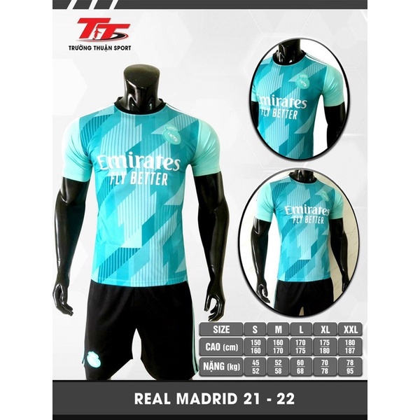 Áo Bóng Đá CLB Real Madrid Sân Khách, Sân Nhà Mẫu Mới 2021-2022
