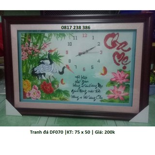 Tranh đính đá cha mẹ DF070 (75 x 50 cm)