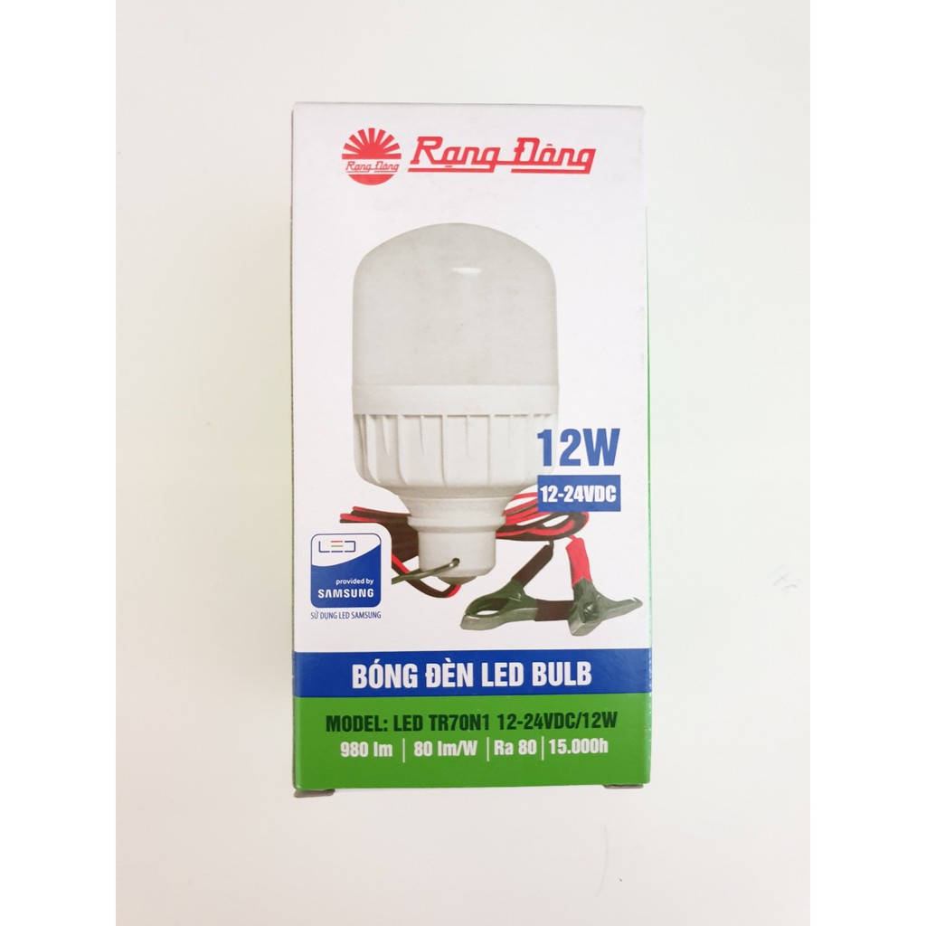 Bóng LED Trụ Kẹp Bình V DC / 12W Rạng Đông Chip Led Samsung