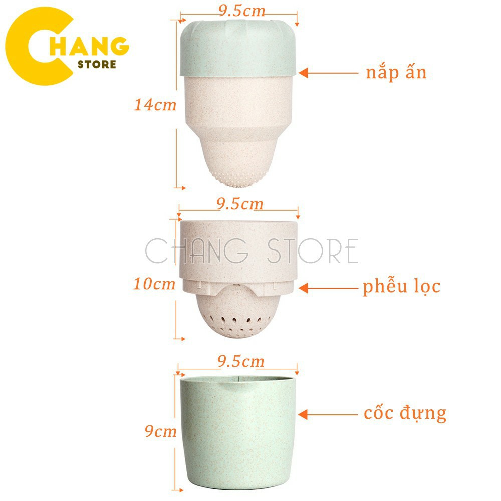 Bình Vắt Cam Bằng Lúa Mạch Kháng Khuẩn Thiết kế độc đáo Hạn chế bám bẩn, Tiện Lợi Cho Mọi Nhà