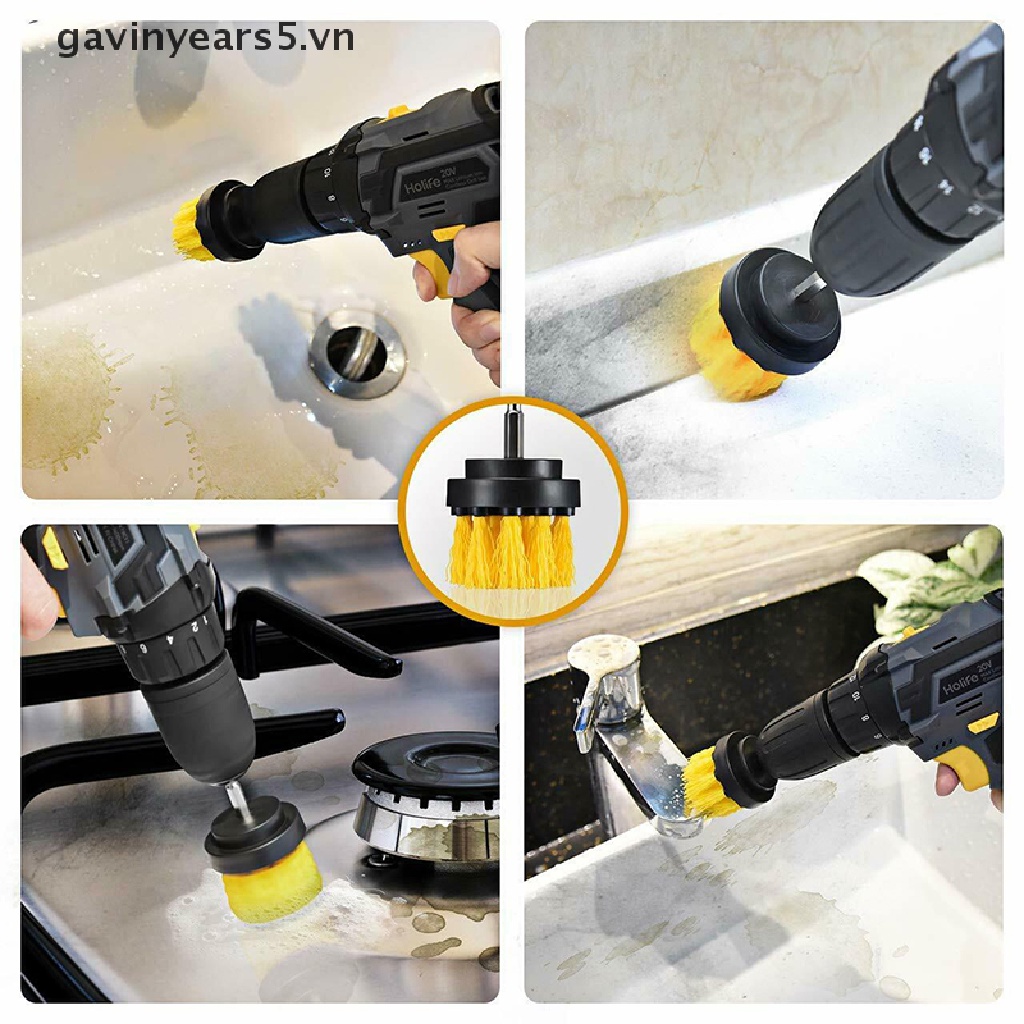 Bộ Đầu Cọ Gắn Máy Khoan Vệ Sinh Sàn Nhà Chuyên Dụng