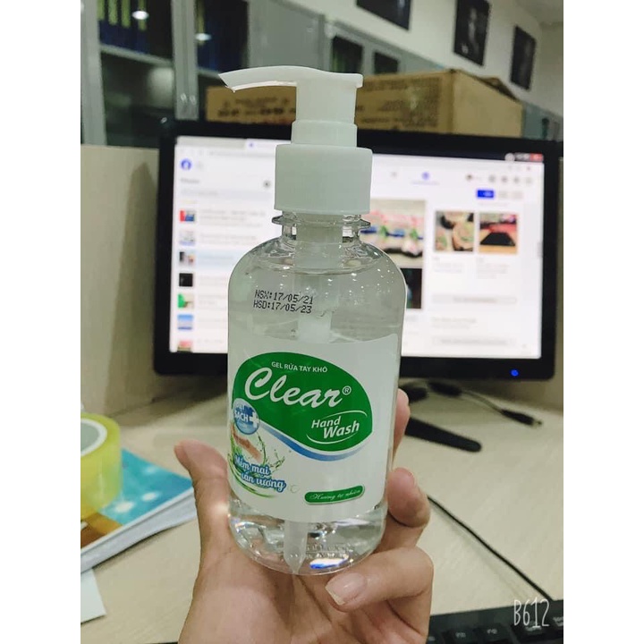 Gel rửa tay khô clear Hương Quế Khử khuẩn loại 250ml, 500ml, Dưỡng Ẩm Không Gây Khô Hại Da