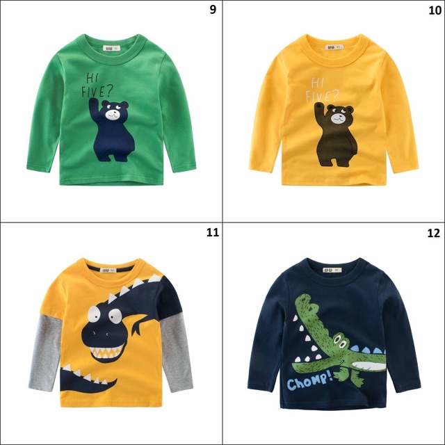 Áo cotton dài tay trẻ em 27Kids bé trai 2-7 tuổi