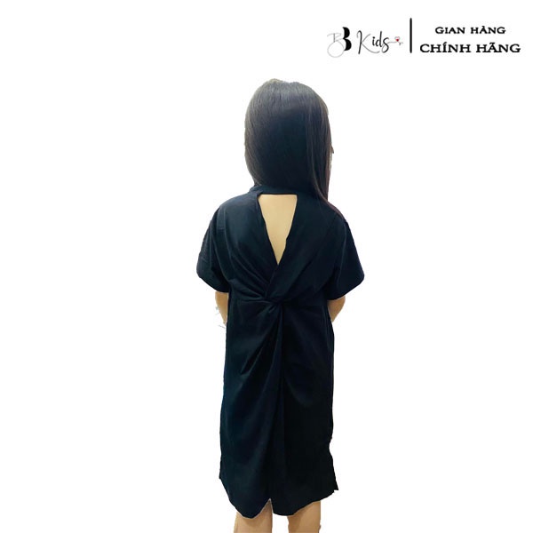 Váy Xuông, Xoắn Lưng Cá Tính BB kids Cho bé, Chất liệu Cotton( Màu Đen)