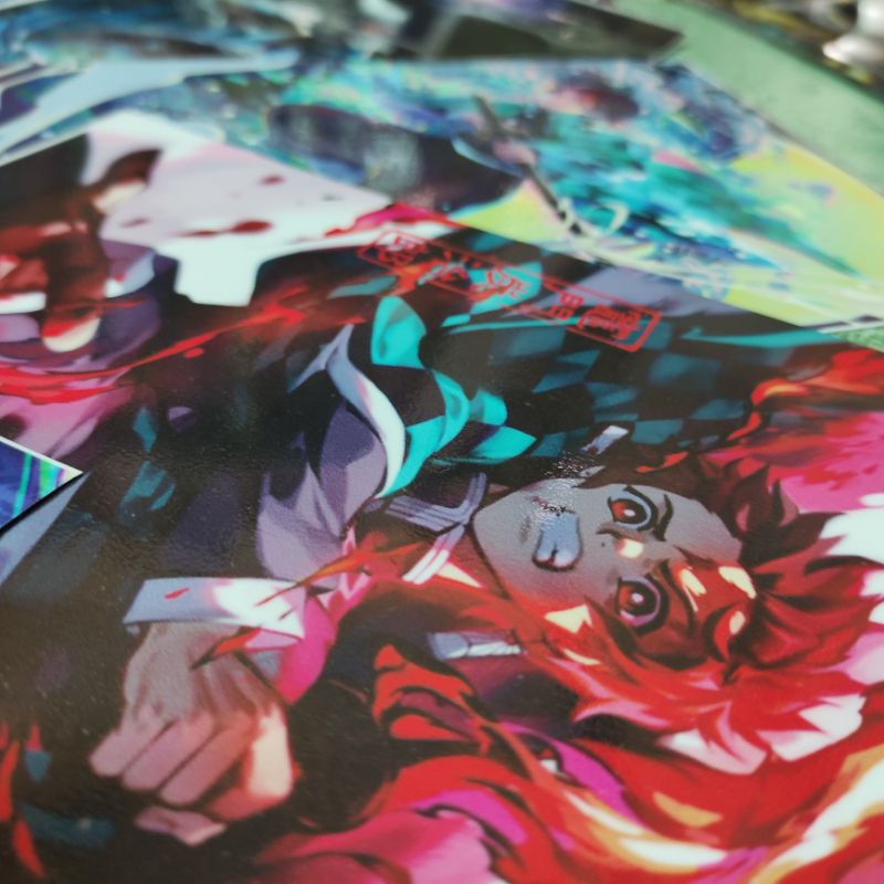 Poster A5 Demon Slayer: kimetsu no yaiba Chất Liệu Decan Phủ Bóng Chống Thấm Nước  - Tặng khi mua mô hình Demmon Slayer