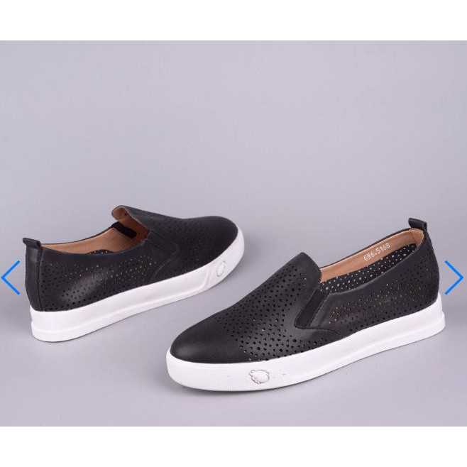 GIÀY SLIPON BỆT NỮ, DA DÊ CLARK VNXK, GLW34