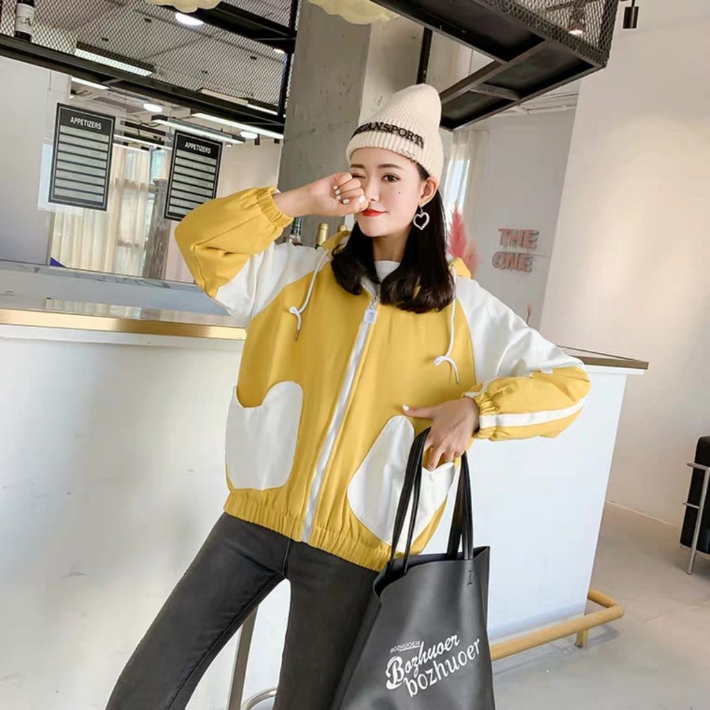 [Siêu cute] Áo khoát dù áo khoác nữ gió dù đẹp gấu Blooming dễ thương 2 lớp có nón | BigBuy360 - bigbuy360.vn