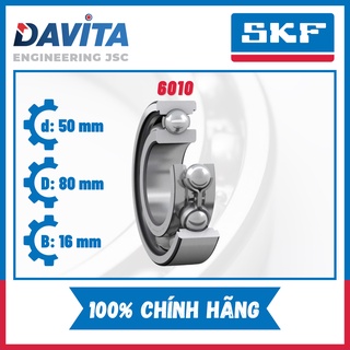 Vòng bi SKF 6010, 6010-2Z, 6010-2Z/C3, 6010-2RS1, 6010-2RS1/C3, 6010/C3